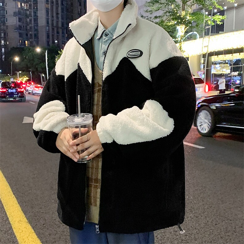 冬款加绒加厚棉衣羊羔绒开衫外套青少年潮流男装MY103P105控价138,男装棉衣,电商A086