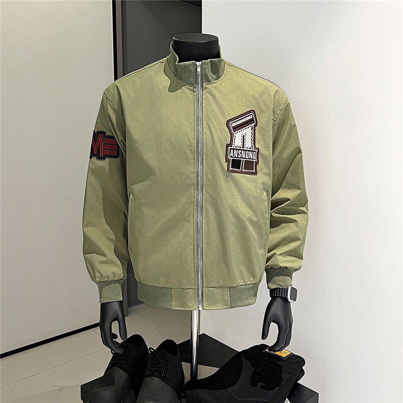 港风秋款男棒球服立领夹克衫刺绣机车宽松外套JK7684P65,男装夹克,星座1013-1