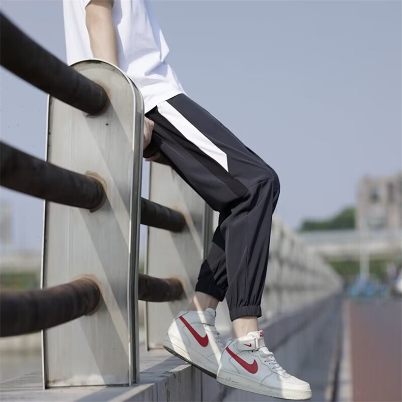 束脚宽松型时尚潮牌长裤运动裤纯色新款男夏季潮休闲裤763/P30,男装休闲裤,星座506