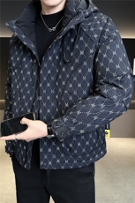 标50绒连帽羽绒服男冬季2025新款字母满印潮牌A313-5507-P215，男装羽绒服，电商A313