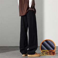 冬季宽松休闲裤男美式运动长裤潮牌直筒工装裤J8030-P45/加绒P55，男装工装外套，星座509