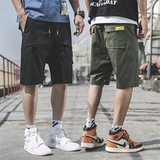 韩版潮流直筒休闲裤夏季男生百搭短裤宽松潮牌五分裤DS376T，男装休闲裤，电商A102