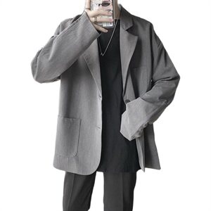 痞帅春季休闲小西装男潮流百搭秋装西服上装 X2021 P85图片