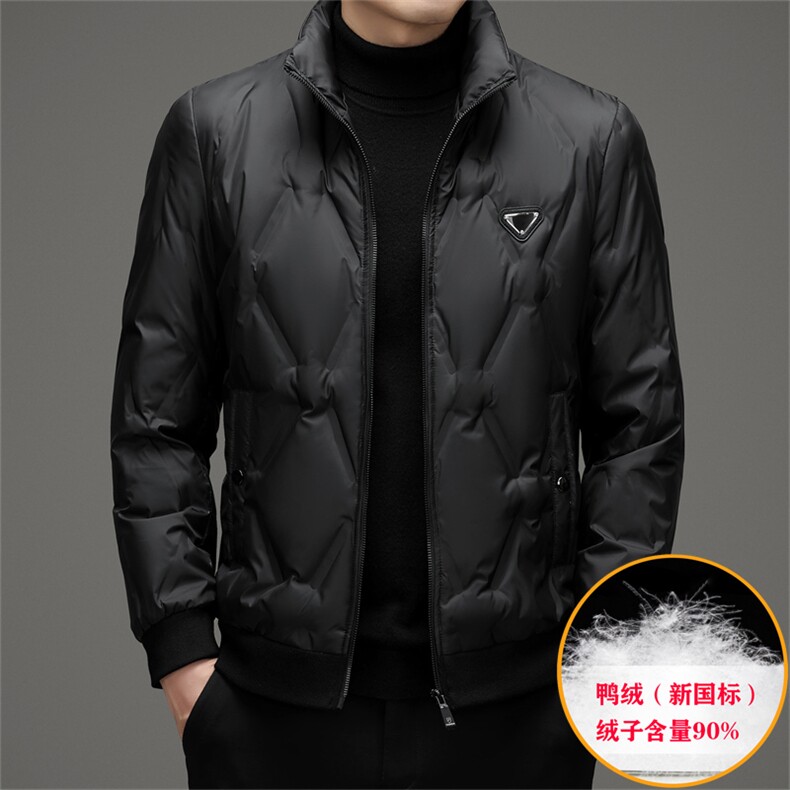 羽绒服外套立领上衣加厚保暖冬季新款中年男士休闲装QS3375-P180图片