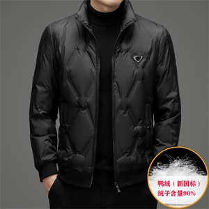 羽绒服外套立领上衣加厚保暖冬季新款中年男士休闲装QS3375-P180图片