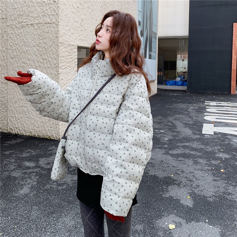 【上就能卖】大量不缺货转化好时尚保暖碎花羽绒服2596P255K380,女装羽绒服,2C292