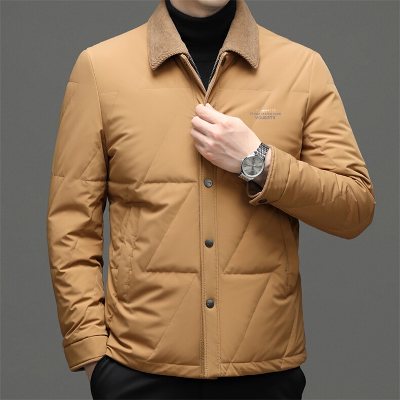 DF22378钱塘2020-2冬季厚款商务休闲翻领中年男士羽绒服P255,男装羽绒服,钱塘207-2