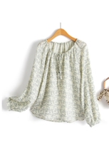 水衣源3730款（领口系带可变穿法）长袖宽松印花时尚防晒罩衫女，女装防晒衣，水衣源