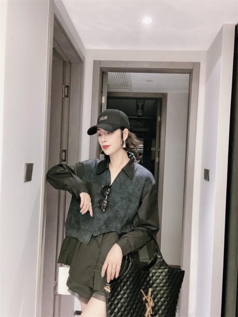 扎染拼接衬衣ＭＬ，其它，可纳奇