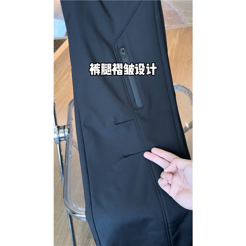 冬季机能褶皱拉链防水冲锋裤K23555-p50控68加绒K23555JR-p60控78,男装休闲裤,电商B315