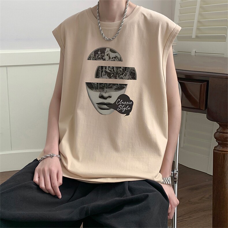 量大优供视频得物直播品质230克夏季纯棉背心无袖T恤WB200，男装背心/马甲，电商A486