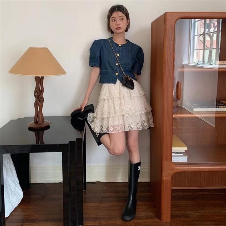 现货新款牛仔套裙，其它，泰靡(2F)