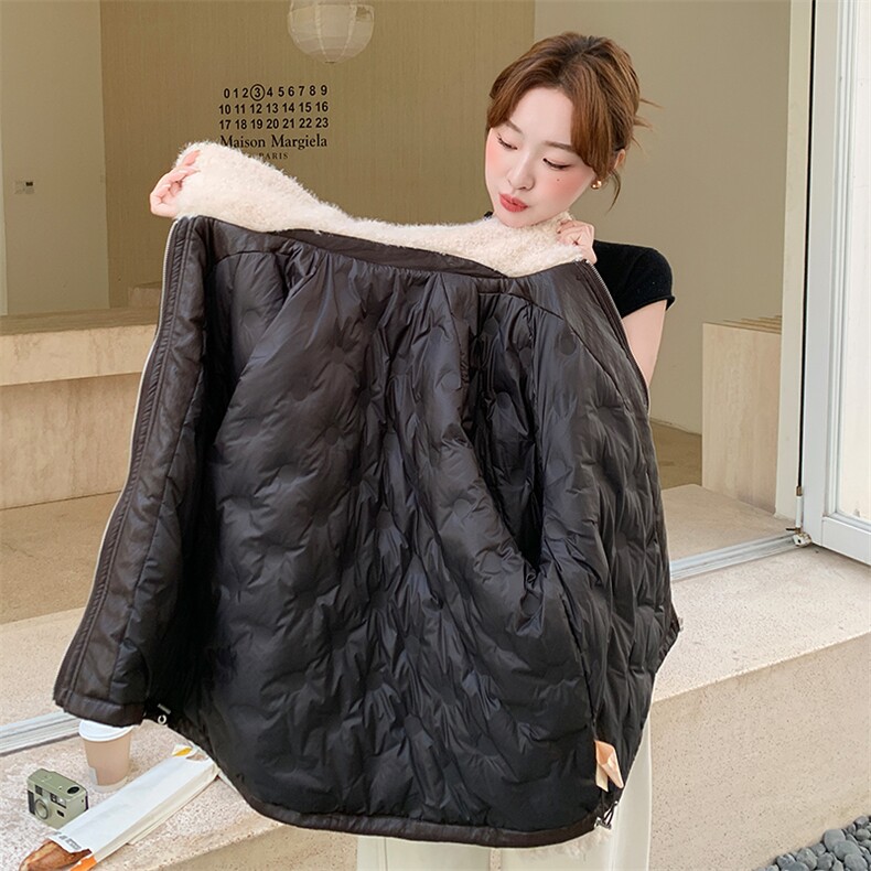 (现货)2025年冬季新款PU皮羽绒服赵思露同款2570款P255-K335,女装羽绒服,浙宝301