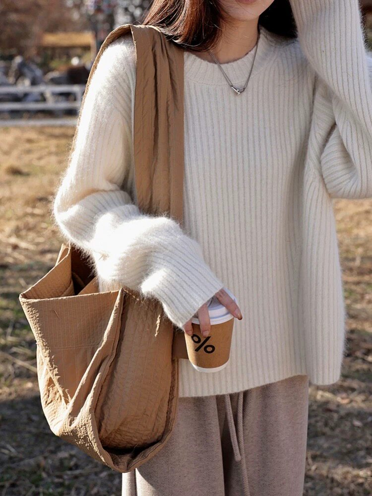 2025年秋季单件时尚不都是通勤简约休闲，女装羊毛衫，恩泰羊绒