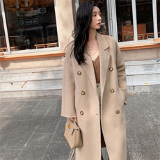 2025年秋季时尚百搭通勤简约休闲外套，女装双面呢大衣，荣图大衣