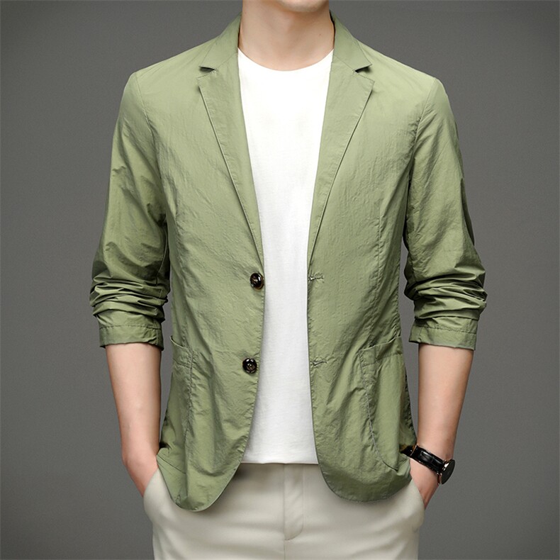 D2212夏季男士户外防晒衣皮肤衣西装长袖超薄防晒西服P165图片