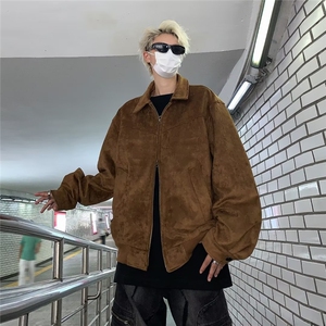 麂皮绒美式猎装外套男高级感潮牌飞行夹克美拉德穿搭M8224-P68图片