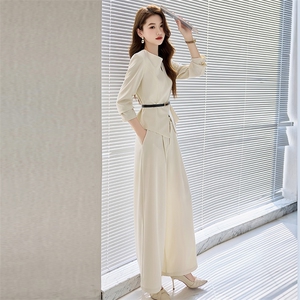 喜婆婆婚宴装2025新款春季年轻洋气质结婚妈妈礼服时尚阔腿裤套装图片