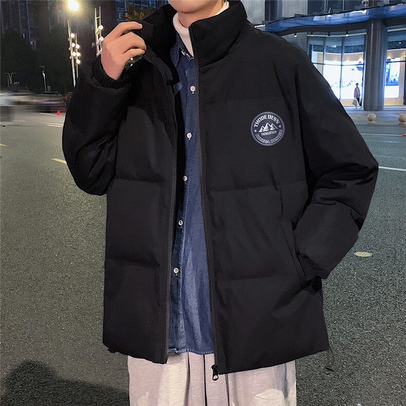 秋冬新款韩版加绒加厚保暖立领宽松棉服外套男MY2050P95控118,男装棉衣,电商A268A