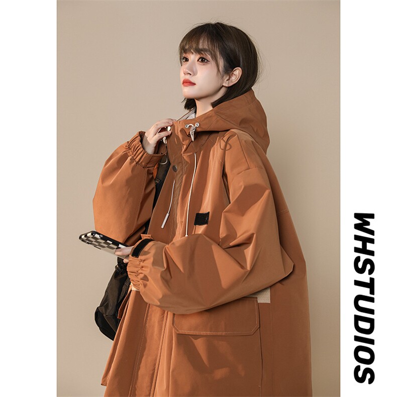 中性风小牛津工装冲锋衣夹克男宽松落肩宽松上衣外套JK735-P78图片