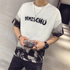 2021夏季短袖T恤男店主风宽松休闲衣服圆领体恤男A313-8326-P45，男装T恤，电商A313