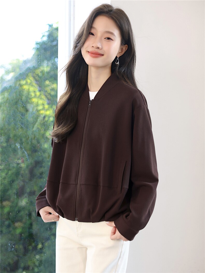 休闲立领短外套女2025早春秋新款百搭显瘦流行棒球服夹克上衣,女装短外套,涵誉
