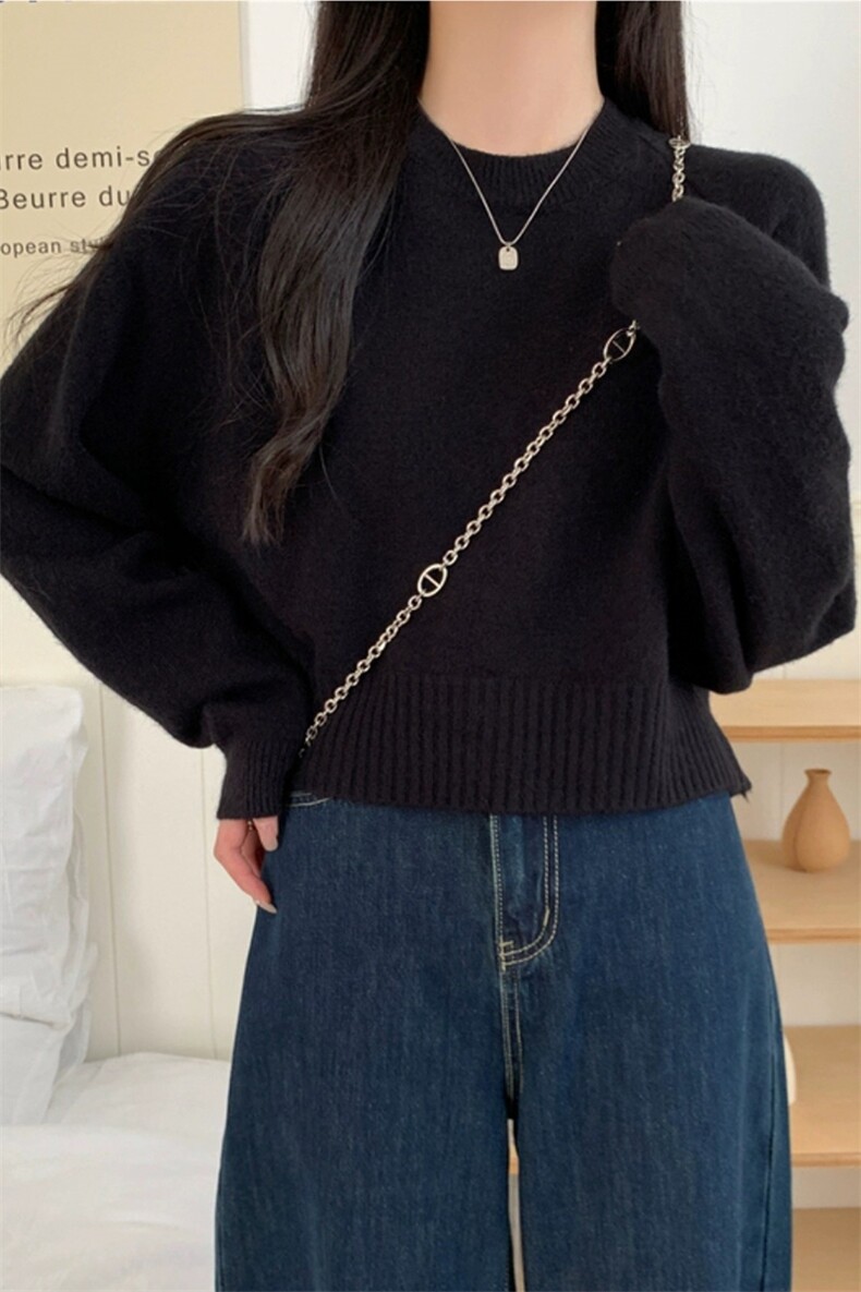 时尚百搭女圆领羊毛衫羊毛保暖显瘦修身长袖毛衣,女装羊毛衫,泰沅羊绒