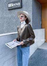 韩版皮衣小外套，女装皮衣，她家