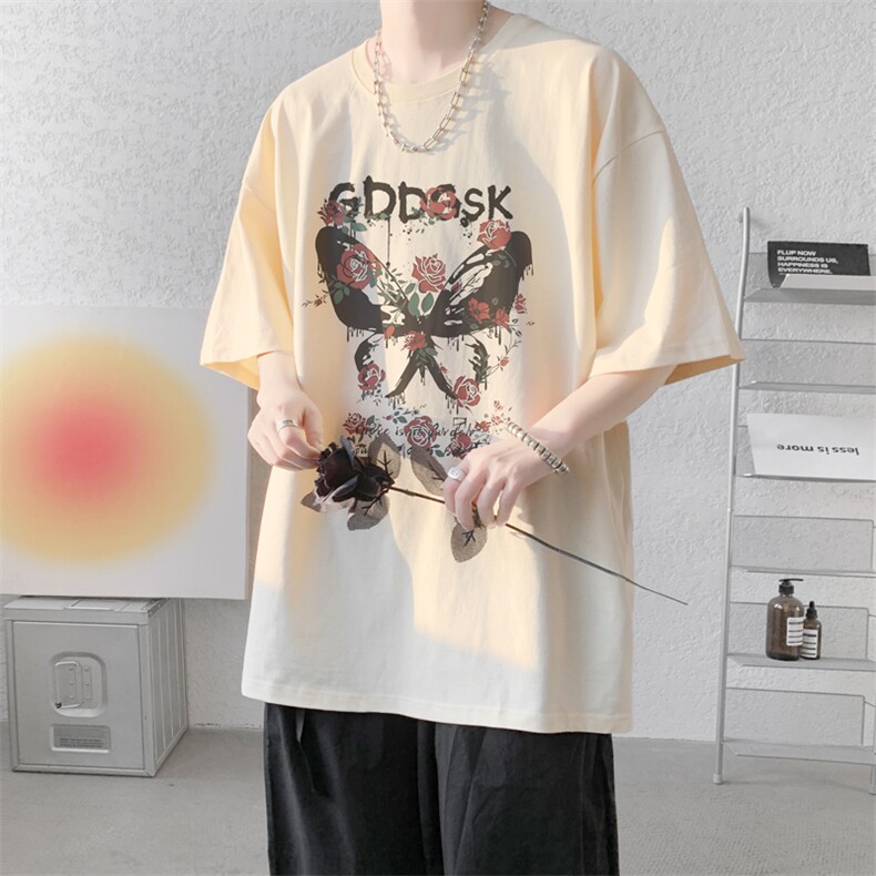 已注册/夏季内景新款纯棉宽松短袖T恤男大码圆领体恤衫DT9679/P25,男装T恤,电商B316