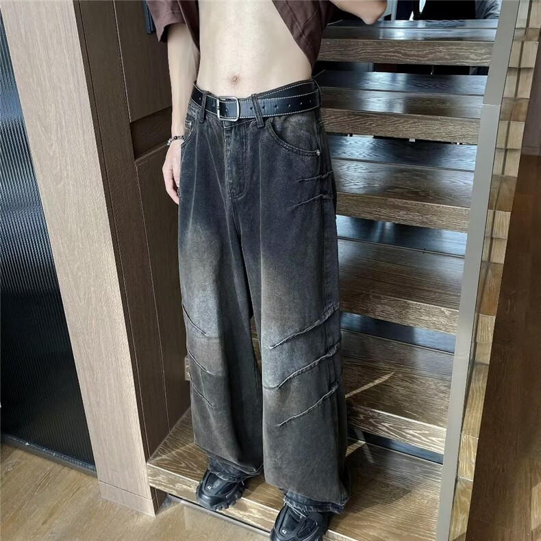 2024美式牛仔裤男款直筒长裤潮KN608P65,男装牛仔裤,星座1116-2