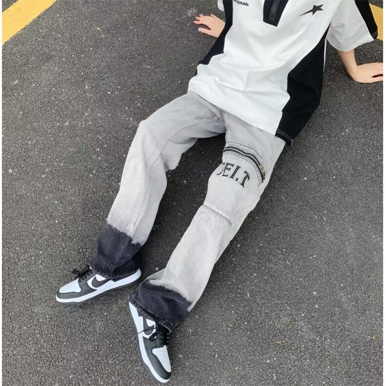 青春流行ins男直筒水洗牛仔裤NB77P60,男装牛仔裤,星座1116-2