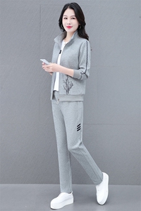 洋气减龄休闲运动服套装女春秋2025新款气质妈妈装高端卫衣三件套图片