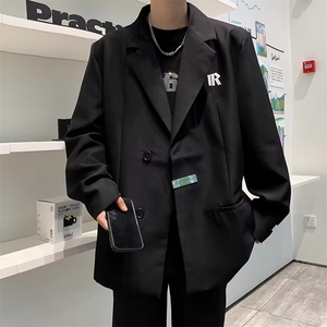 西服男韩版潮流垫肩美式高街帅气2025秋冬季新款ins外套W5353-P69图片