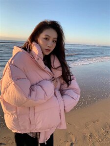 韩版面包羽绒服图片