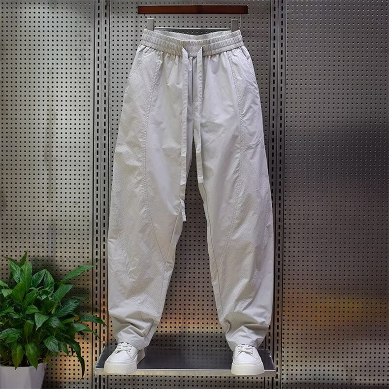 2025新款潮牌宽松阔腿裤夏季休闲裤男款痞帅工装裤百搭直筒运动裤，男装工装外套，星座506A