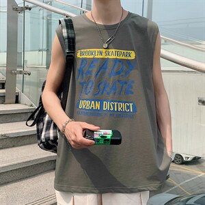 夏季港风宽松青少年休闲背心TC1107-25图片