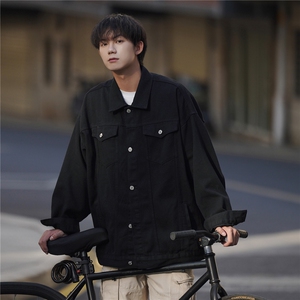 24 新款抖音品质男士宽松纯色情侣休闲水洗外套上衣N961/P85图片