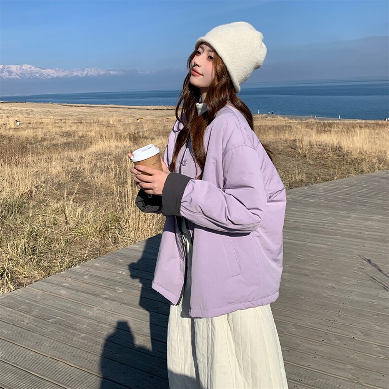 新款紫色棉衣2C007-178-P185-K278,女装棉衣/棉服,2C007
