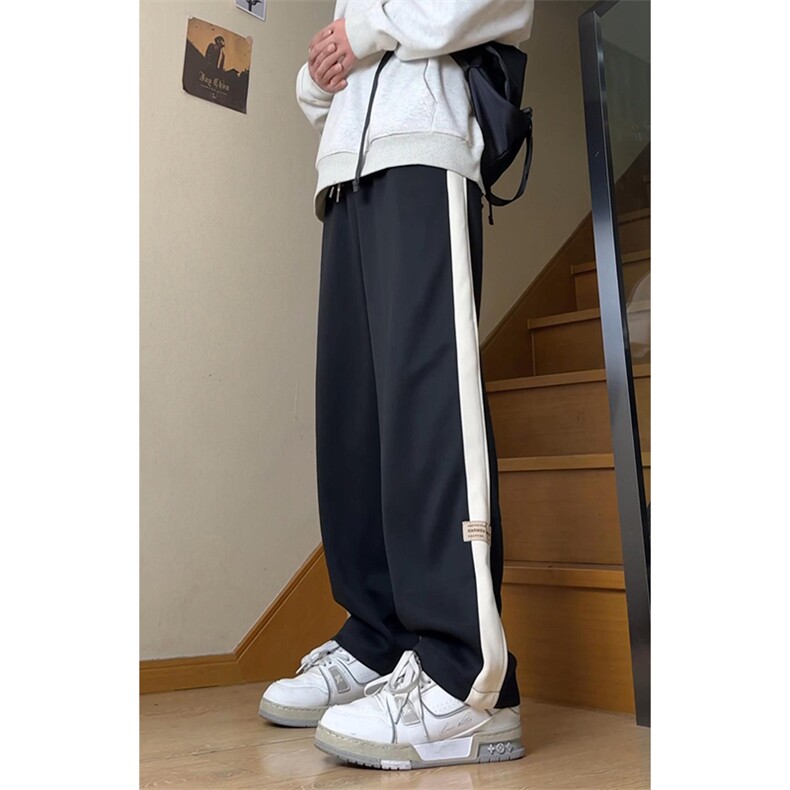 秋季新款休闲裤男直筒裤拼色卫裤K7720-P50加绒P60控68加绒控78,男装休闲裤,星座209-2