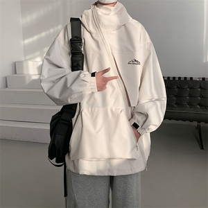 8XL-M 特大码春季Cityboy宽松冲锋衣夹克男女上衣外套男JK1310P85图片
