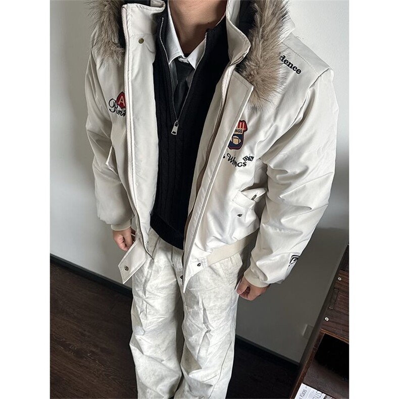 高街街头新款hiphop嘻哈加厚夹棉刺绣棉衣帽子可拆卸WL6558-P95,男装棉衣,星座1008