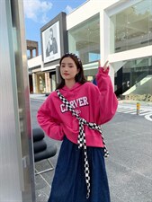 纯韩版休闲字母卫衣，女装卫衣/绒衫，巴黎之夜