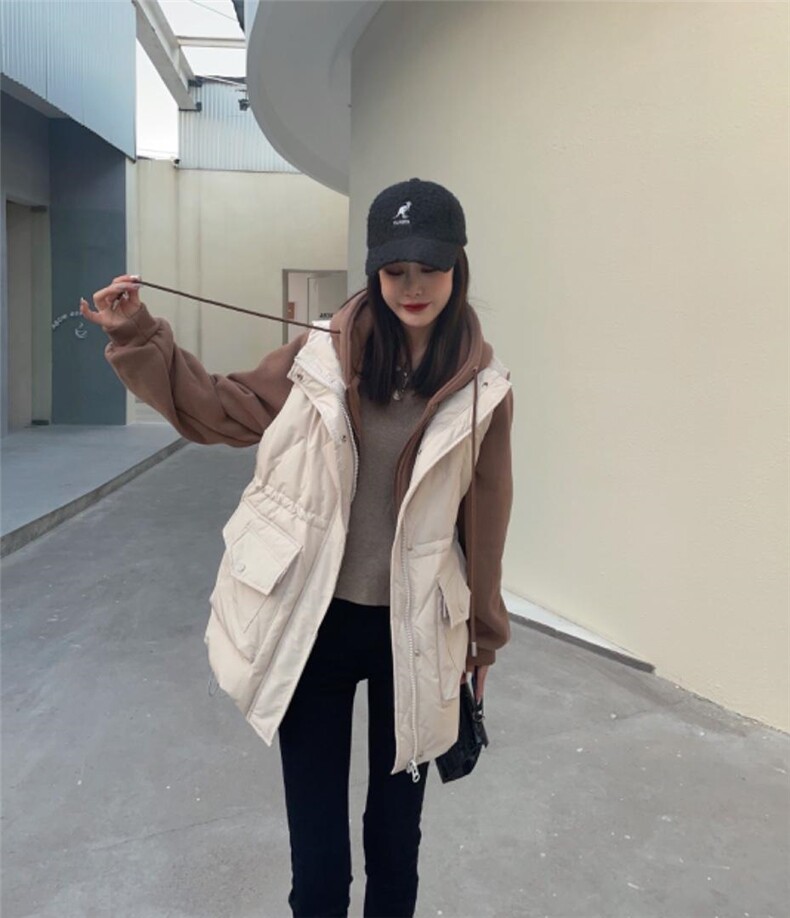 2022冬装新款假两件套羽绒服新标80绒超爆,女装羽绒服,蜜思优沫