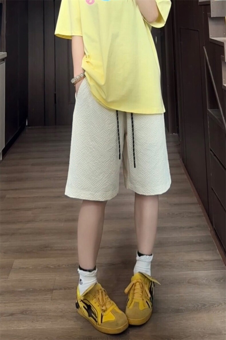 特批P15无差价25夏季百搭休闲泡泡纱纹理感大码五分短裤男DK5860,男装牛仔裤,电商A001-1