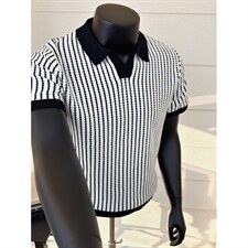 老钱风宽松针织短袖polo衫冰丝半袖K86012-P55，男装T恤，星座1012-1