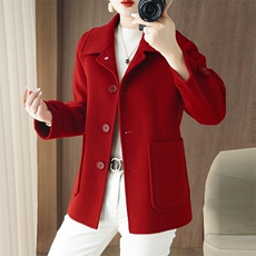 2025年秋季新款女士百搭大衣，女装双面呢大衣，乾庄羊绒