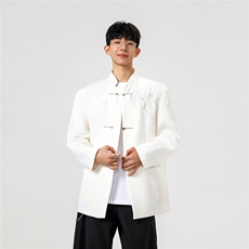 可二开「折棘」荆棘立体绣设计大码M-5XL中式西服XF78058P90控139，男装西服，星座227-7