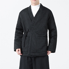 新品加棉加厚风蟒纹提花男女情侣款汉服道袍新中式外套KS04，男装民族服装，星座305A（原312A-1）