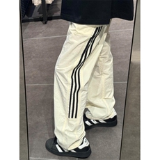 【有货】条纹速干运动裤子男女夏季薄款户外三条杠裤子1217LL-P48，女装休闲裤，星座1007（原301D）