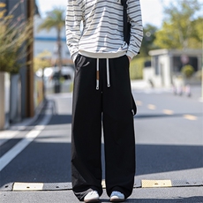 秋季美式抽绳松紧腰男大码潮牌工装裤直筒休闲裤K5947-特P35控68，男装休闲裤，电商A001-1